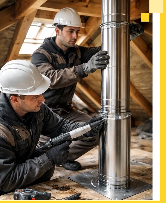 Монтаж дымоходов для каминов в Тобольске с гарантией качества