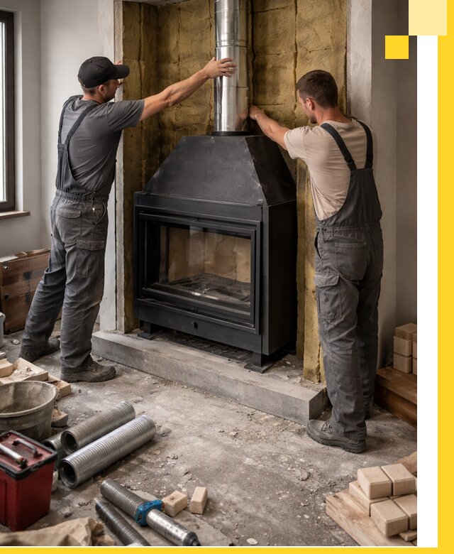 Изготовление и монтаж закрытых каминов в Тобольске под ключ
