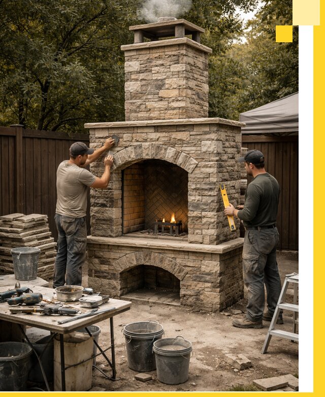 Проектирование и установка уличных каминов в Тобольске