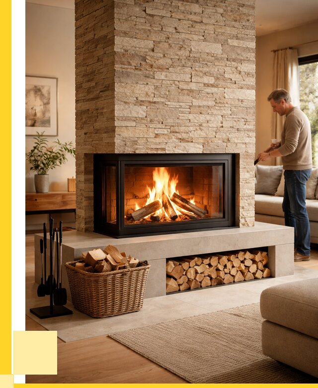 Дровяной камин под ключ в Тобольске от 203340 р. | ЭриданТбл