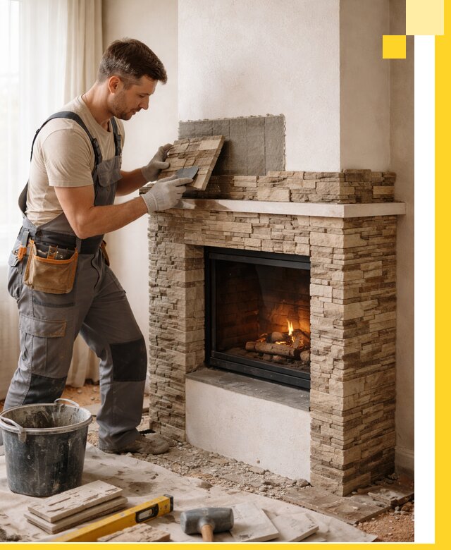 Изготовление и монтаж каминов для дома под ключ в Тобольске