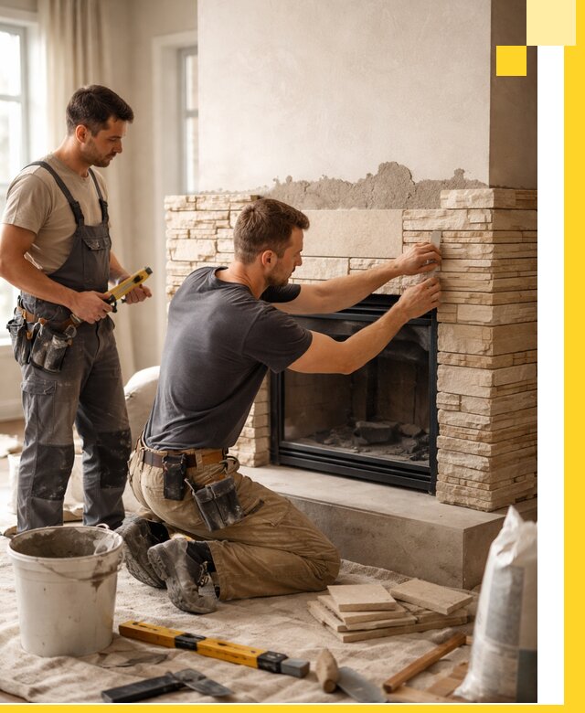 Установка и монтаж каминов для загородного дома в Тобольске