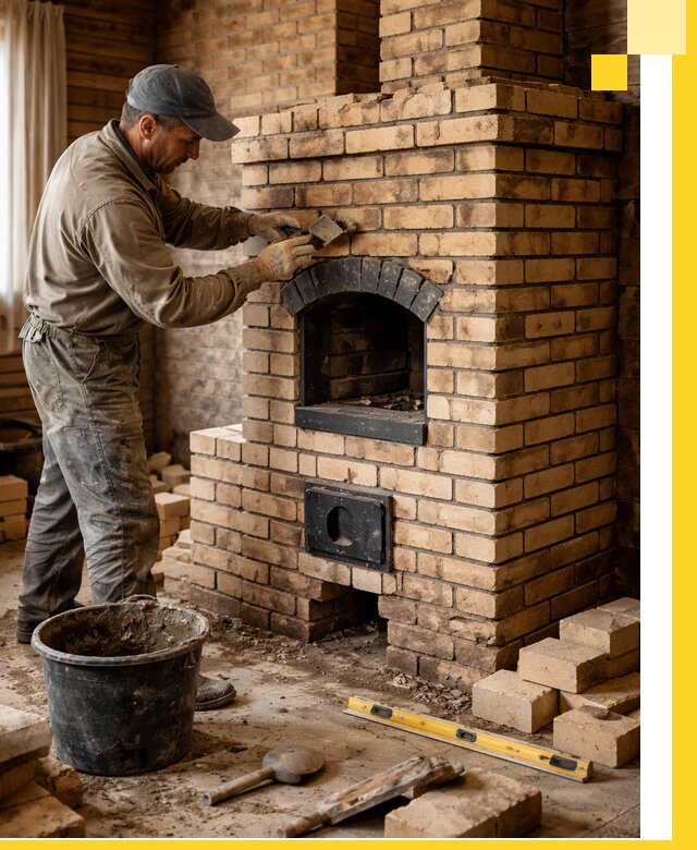 Кирпичные печи под ключ в Тобольске: проектирование и кладка