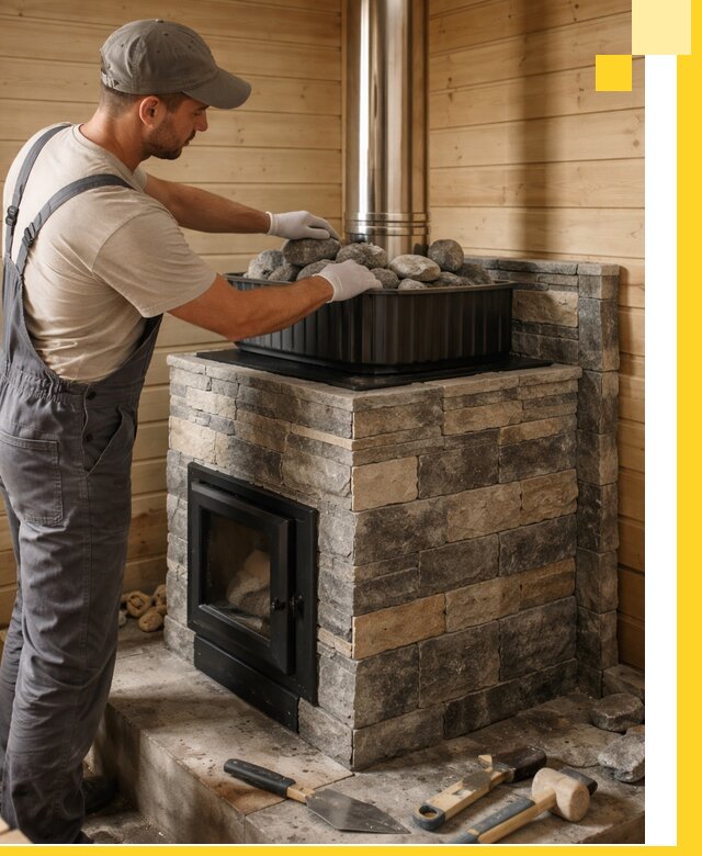 Печи для парной в Тобольске, производство, монтаж и обслуживание