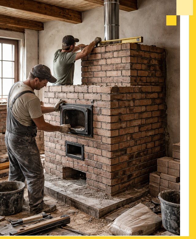 Печи для загородного дома под ключ в Тобольске — монтаж и сервис