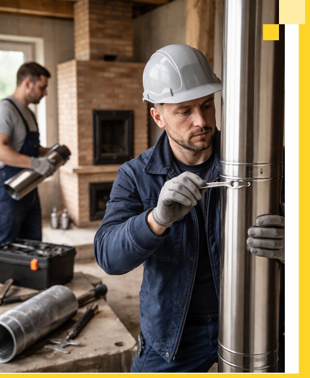 Профессиональный монтаж дымоходов для печей в Тобольске