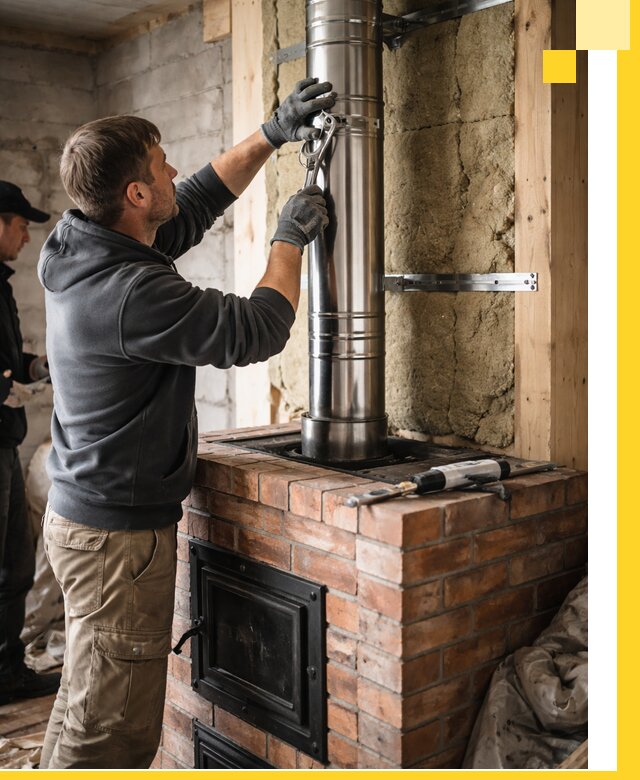 Изготовление и монтаж печей и дымоходов под ключ в Тобольске