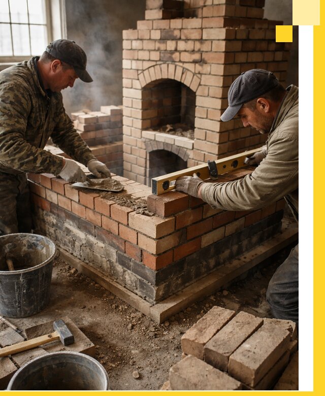 Изготовление и монтаж печей и каминов из кирпича в Тобольске