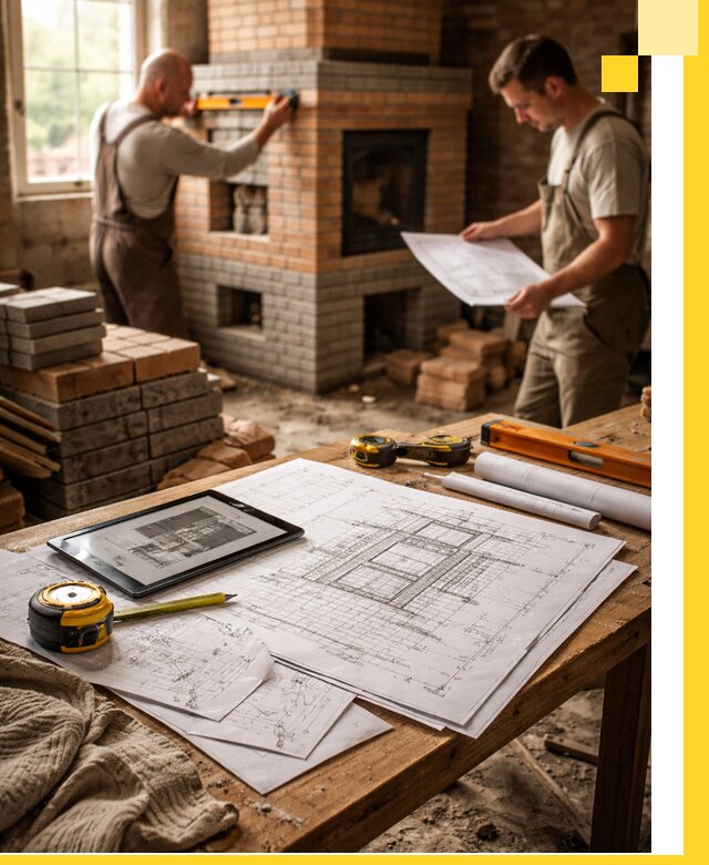 Проекты печей и каминов с индивидуальным дизайном в Тобольске