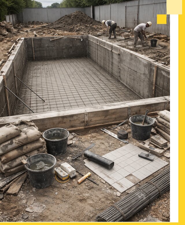 Строительство бассейнов под ключ в Тобольске, дизайн и монтаж