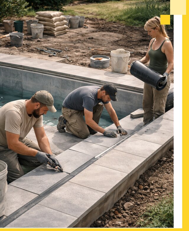 Строительство и монтаж уличных бассейнов под ключ в Тобольске