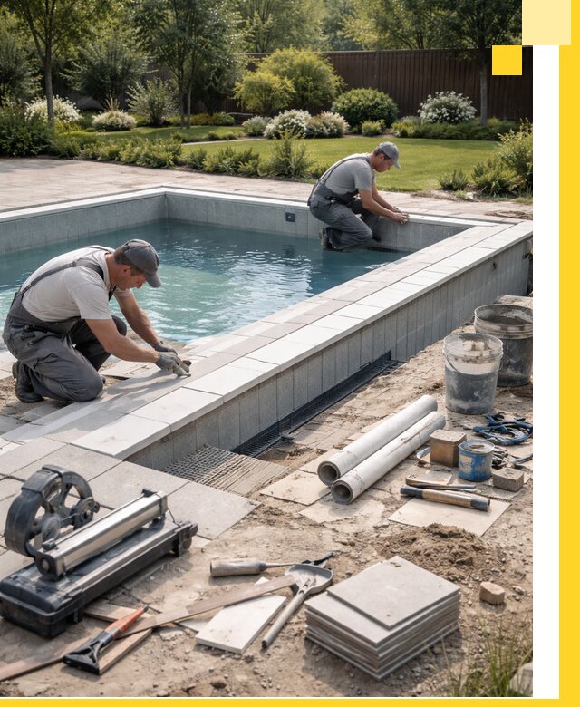 Строительство открытых бассейнов под ключ в Тобольске профессионально