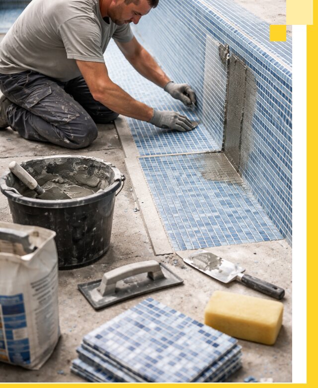 Укладка и ремонт мозаики для бассейнов под ключ в Тобольске