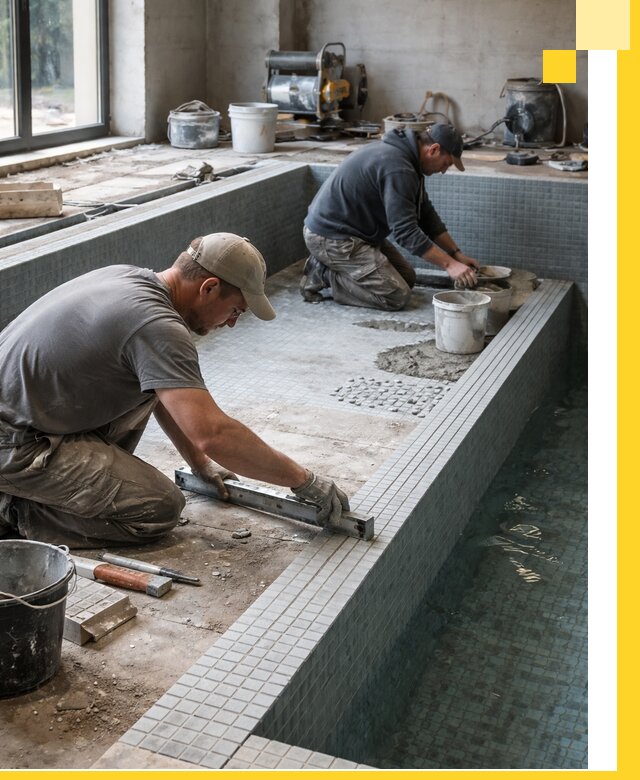 Строительство бассейна в частном доме в Тобольске под ключ