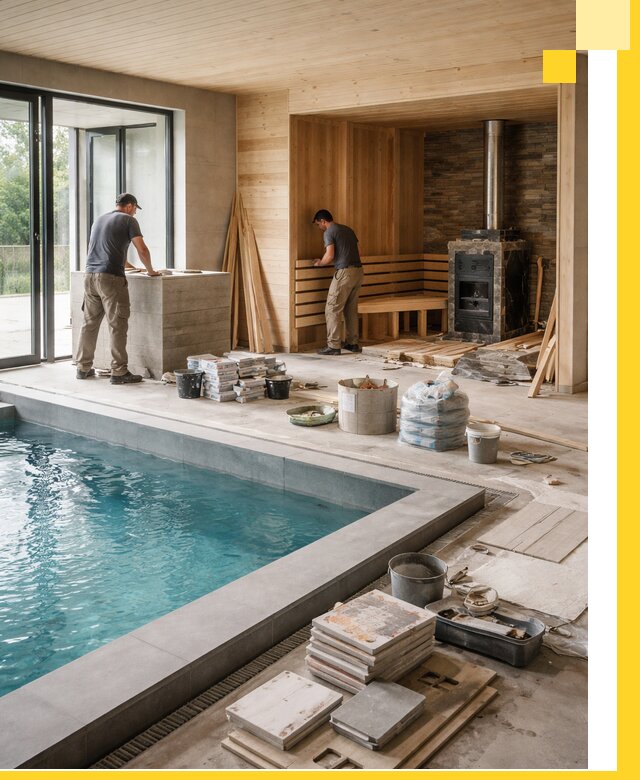 Проектирование и строительство бань с бассейном в Тобольске