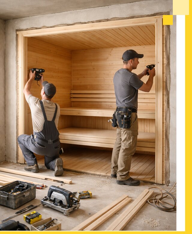 Монтаж саун под ключ в Тобольске — проектирование и установка