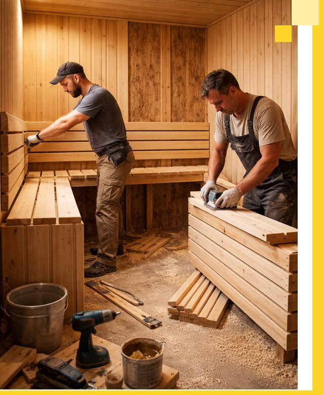 Профессиональный комплексный ремонт саун под ключ в Тобольске