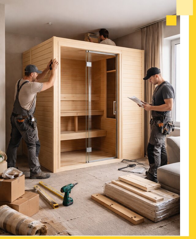 Установка и благоустройство саун в квартире в Тобольске