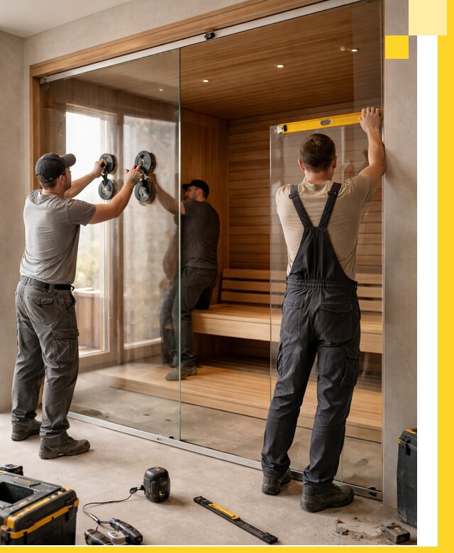 Производство и монтаж стеклянных саун под ключ в Тобольске