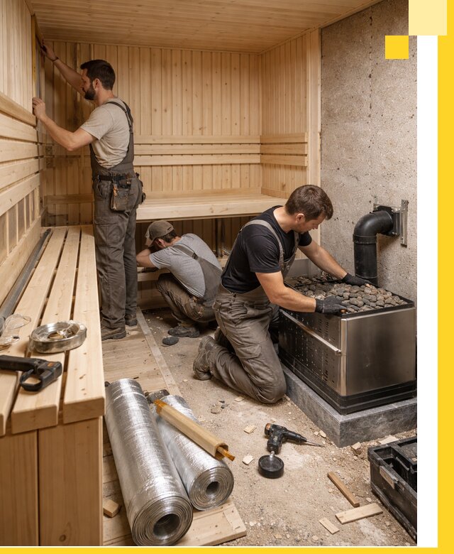 Индивидуальные сауны на заказ в Тобольске под ключ, проект и монтаж