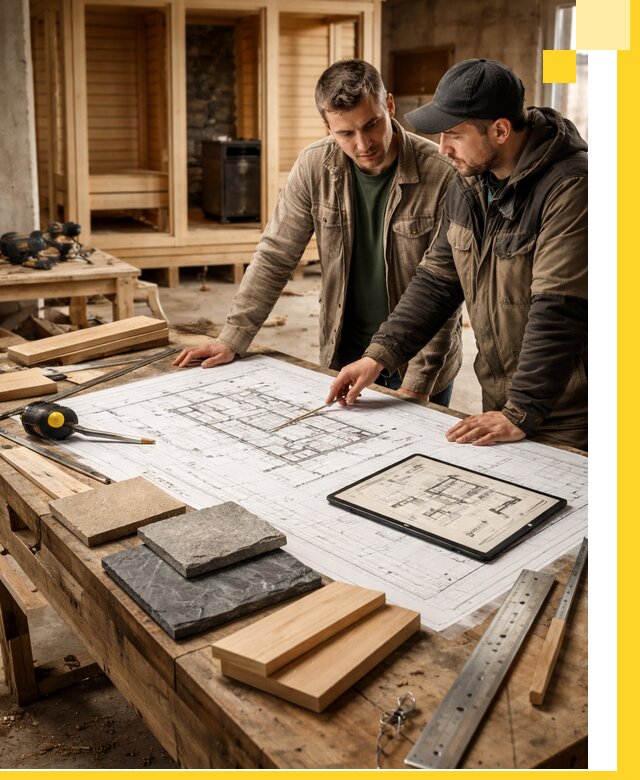 Проекты бань под ключ и планы строительства в Тобольске