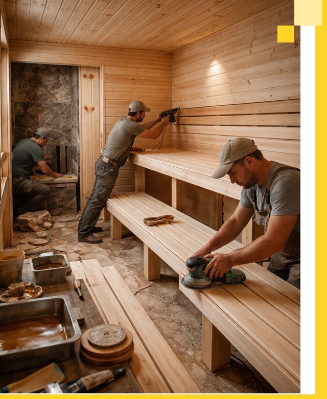 Профессиональная отделка бань в Тобольске под ключ, с гарантией