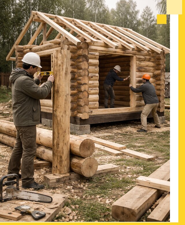 Строительство бань для дачи под ключ в Тобольске с доставкой и монтажом