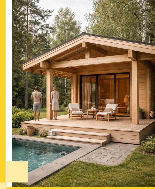 Бани с террасой под ключ в Тобольске от 610020 р. | ЭриданТбл