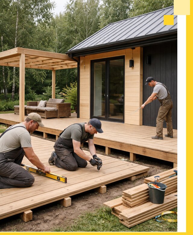 Строительство бань с террасой и бассейном под ключ в Тобольске