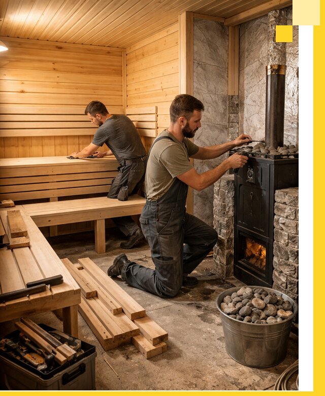 Дизайн и строительство интерьеров бань под ключ в Тобольске