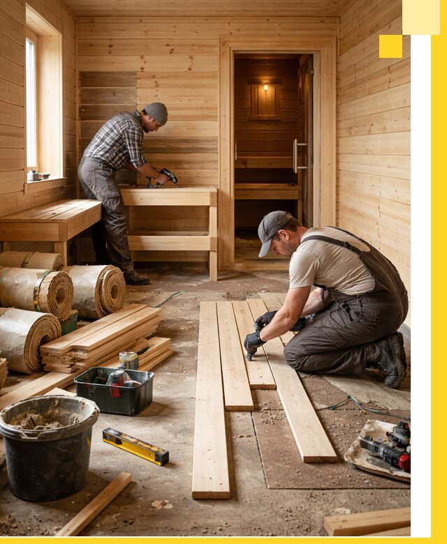 Индивидуальный проект бани с комнатой отдыха под ключ в Тобольске