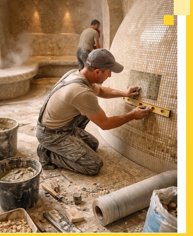 Хамам под ключ в Тобольске: проектирование, строительство, отделка