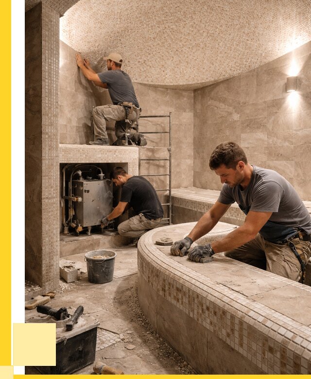 Монтаж хамамов под ключ в Тобольске от 254175 р. ЭриданТбл