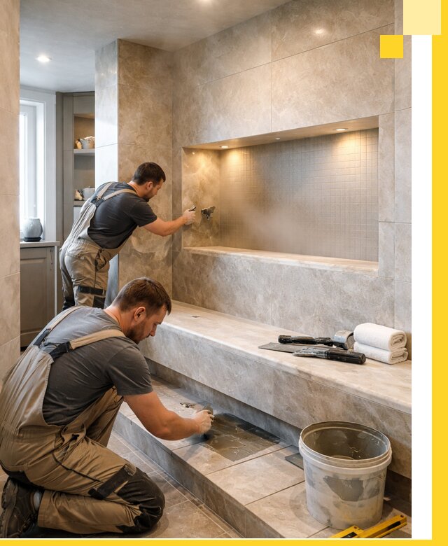 Профессиональное строительство хамама в квартире в Тобольске