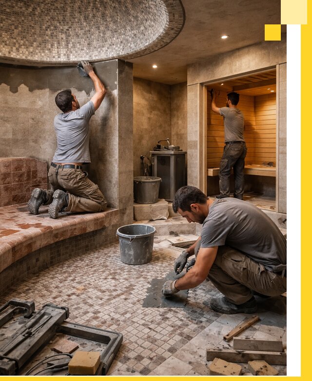 Проект и строительство хамама бани и сауны под ключ в Тобольске